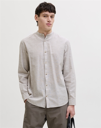 Jack & Jones - JJESummer Linen Blend Band Skjorte - String